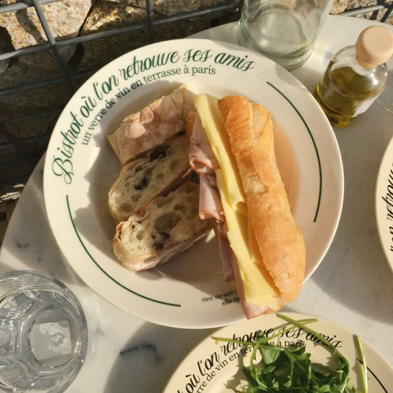 Assiette à manger occidentale en céramique