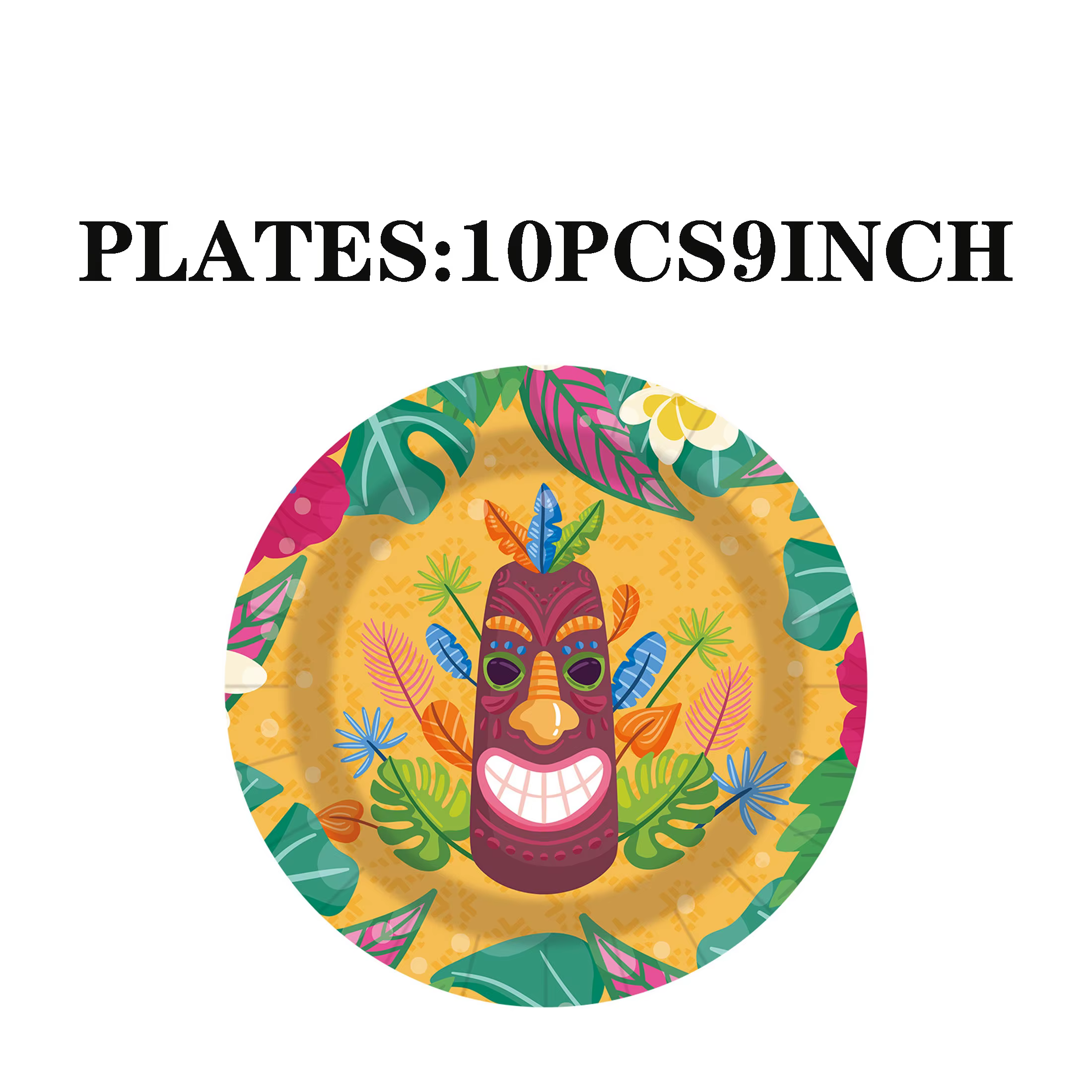 Les vaisselle écologiques en feuilles de palmier Tiki conviennent aux anniversaires hawaïens
