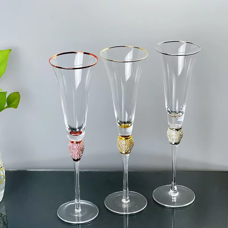 Verre Créatif à Bords Dorés pour Vin Rouge, Cocktail, Champagne, Whisky, Bar, ix, Gobelet, Fournitures de Mariage, Cadeau, 2 Pièces