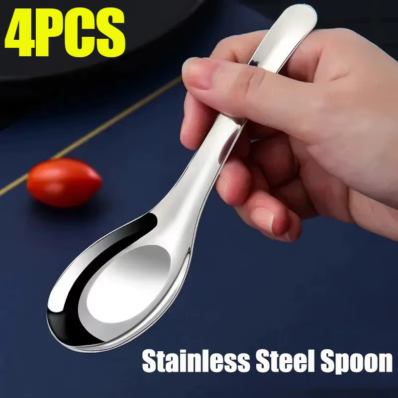 Cuillères à soupe chinoises en acier inoxydable