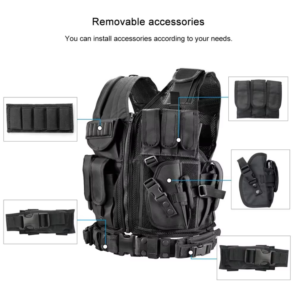SWAT-Gilets d'armure Dulglakip, Veste d'entraînement réglable, Sécurité, html, Extérieur, CS, Cosplay, Jeu, Airsoft