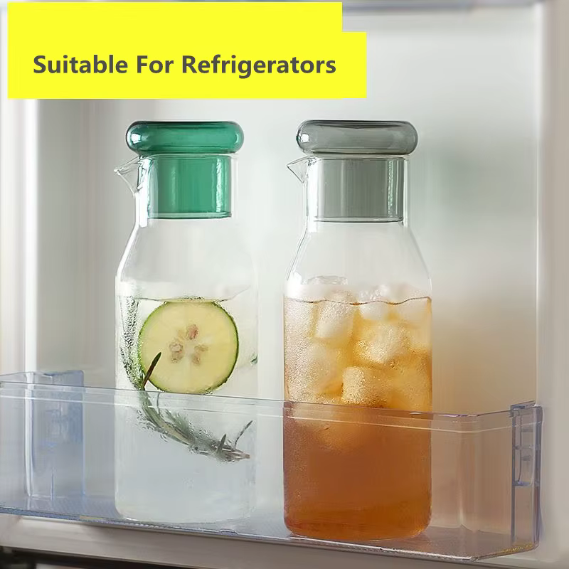 Ensemble de carafe à eau de chevet en verre transparent coloré avec gobelet
