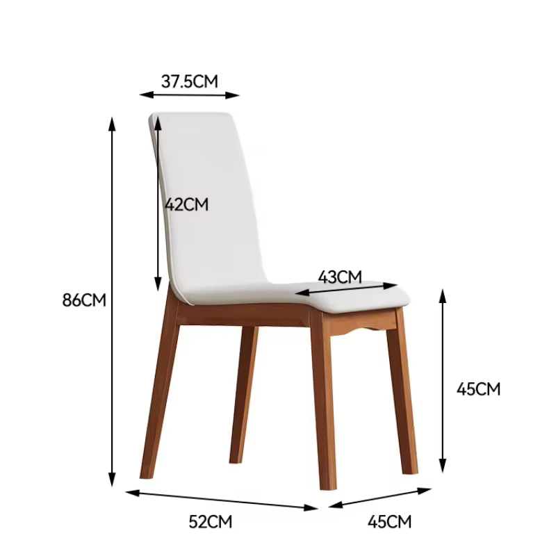 Chaise d'ordinateur ergonomique moderne avec cadre en bois massif, coussin à bloc souple, éponge de jeu élevée, meubles de salle à manger et de maison