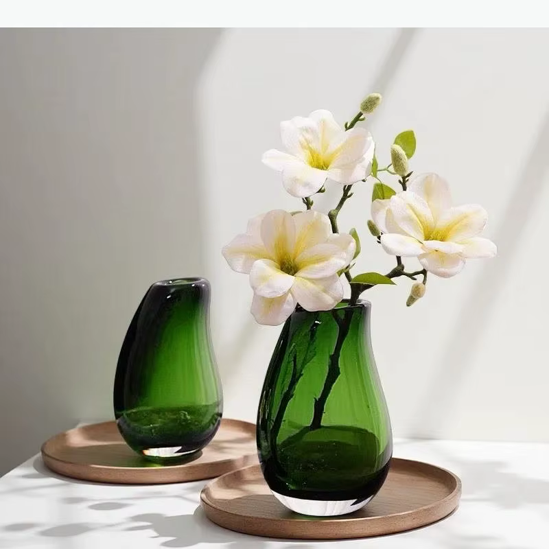 Vase en verre transparent à double couche, pots de fleurs hydroponiques, décoration de bureau, arrangement floral, vase floral, décoration esthétique de la pièce