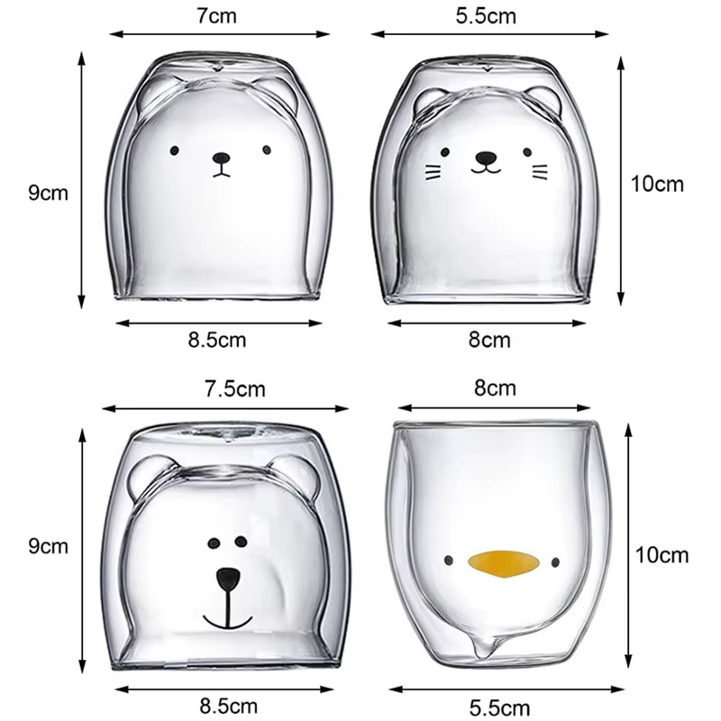 Tasses à café mignonnes de 250ml