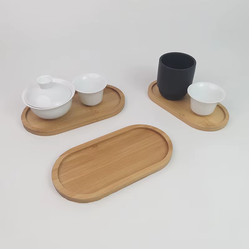 Vaisselle japonaise assiette en bois hêtre plateau ovale Mini assiette en bois massif assiette en bois entière pour enfants assiette en bois