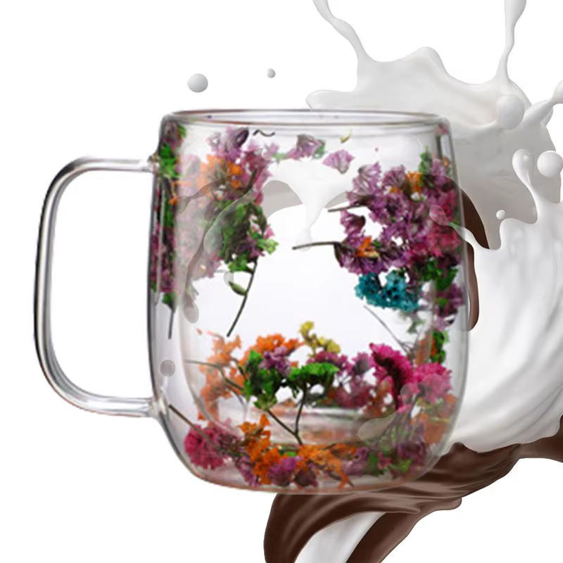 Tasses en verre à double paroi
