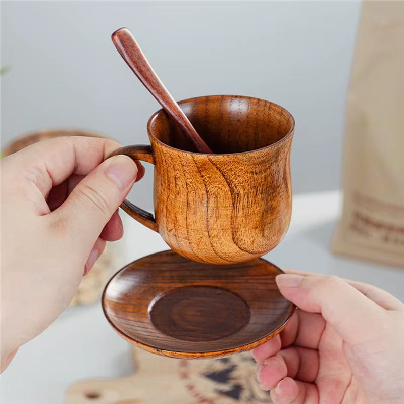 ABKW - Tasse en bois naturel massif