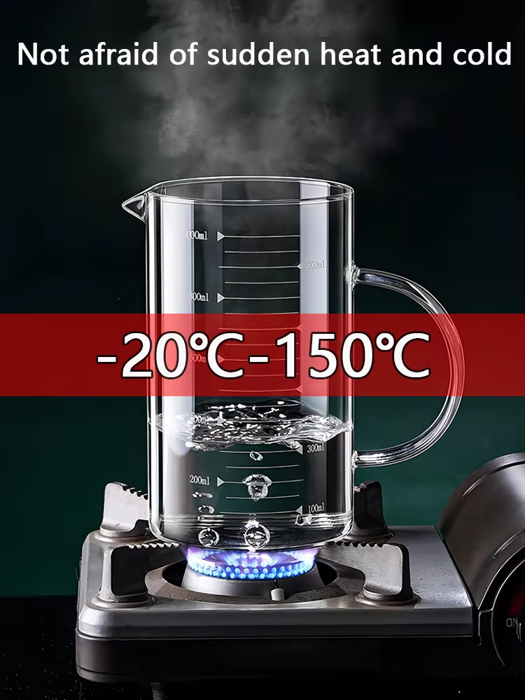 YWDL 1 pièce Tasse à mesurer en verre avec poignée