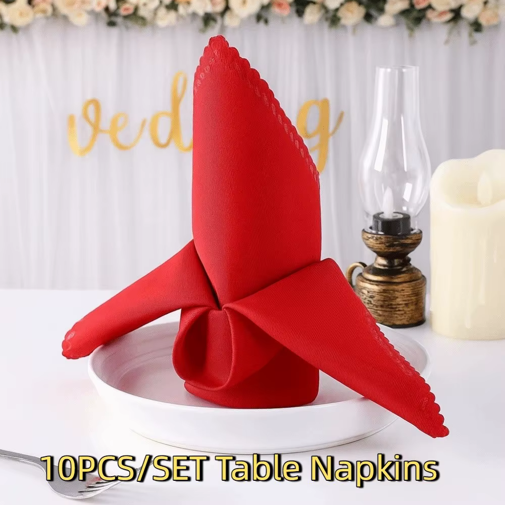 Serviettes de Table en Satin lavables et réutilisables