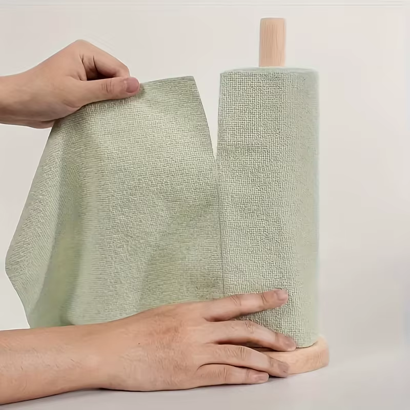 20 feuilles/rouleau de chiffons à vaisselle en microfibre – Chiffon de cuisine multifonctionnel double face