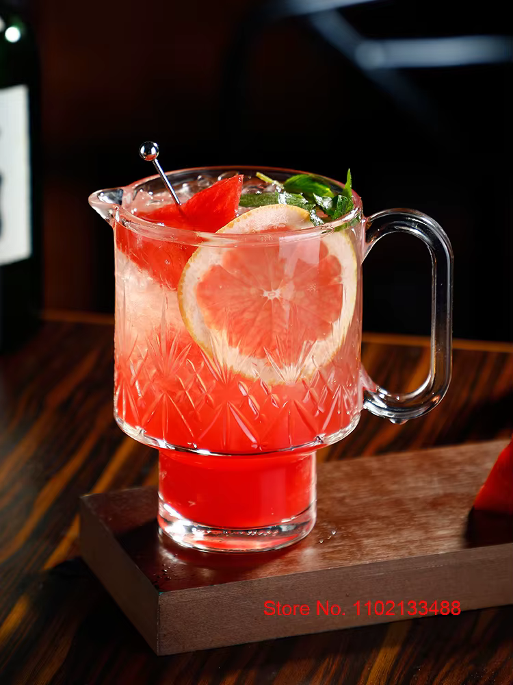 Tasse à Cocktail en verre sans plomb avec poignée