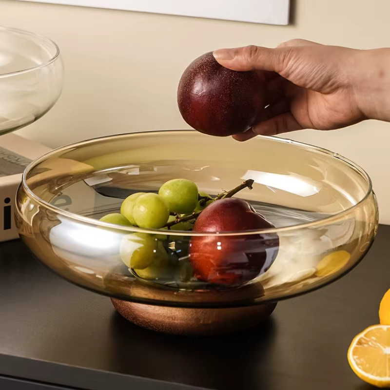 Assiette à fruits en verre
