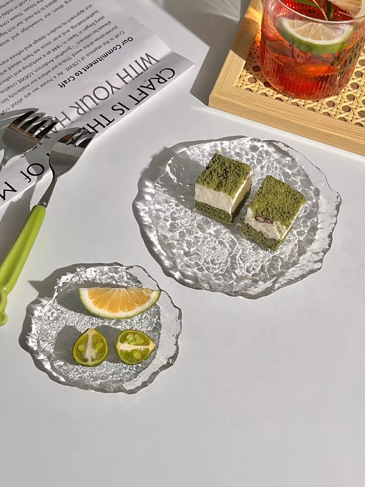 Plat à fruits en verre Glacier irrégulier