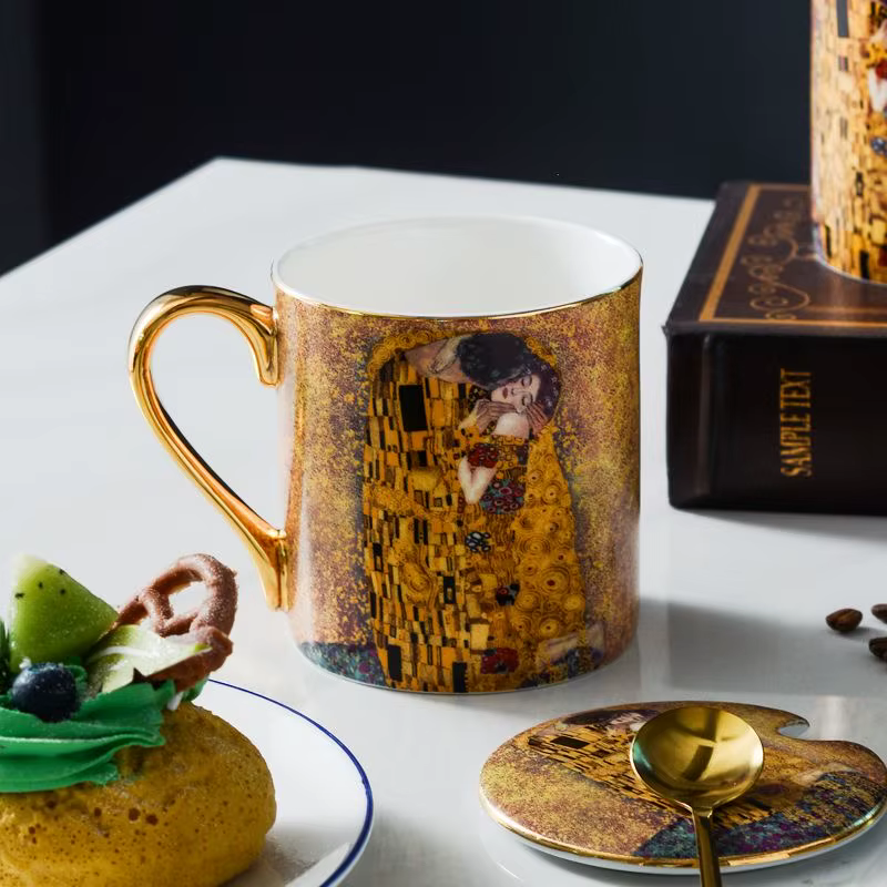 Klimt Kiss tasses à café os chine