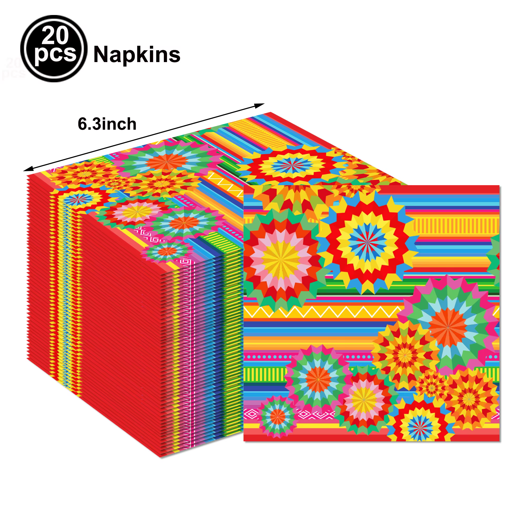 Cinco De Mayo Fiesta vaisselle assiettes serviette nappe support à gâteau mexique Taco carnaval coloré décoration De fête d'anniversaire