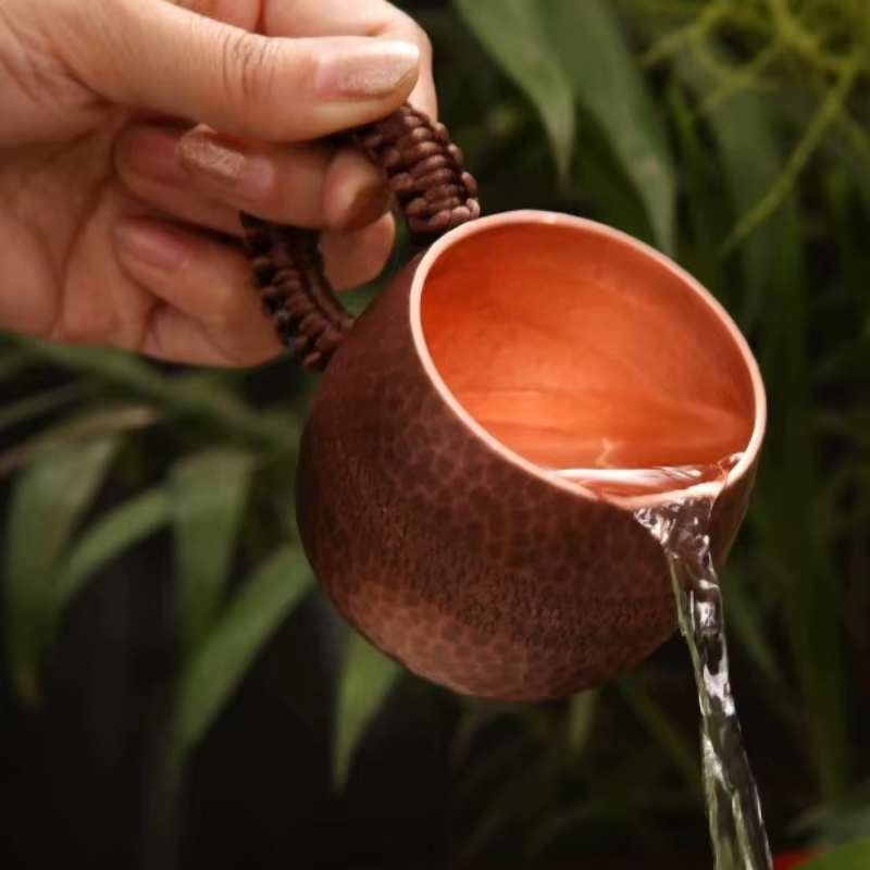 Mug à café en cuivre, large ouverture pour le petit-déjeuner à la maison