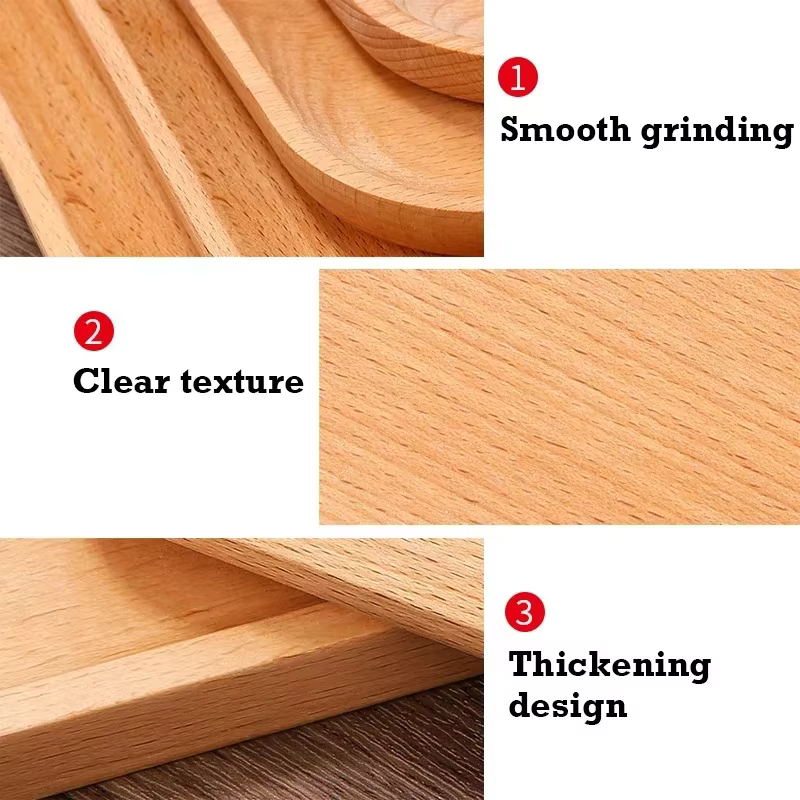Assiette à dessert japonaise en bois