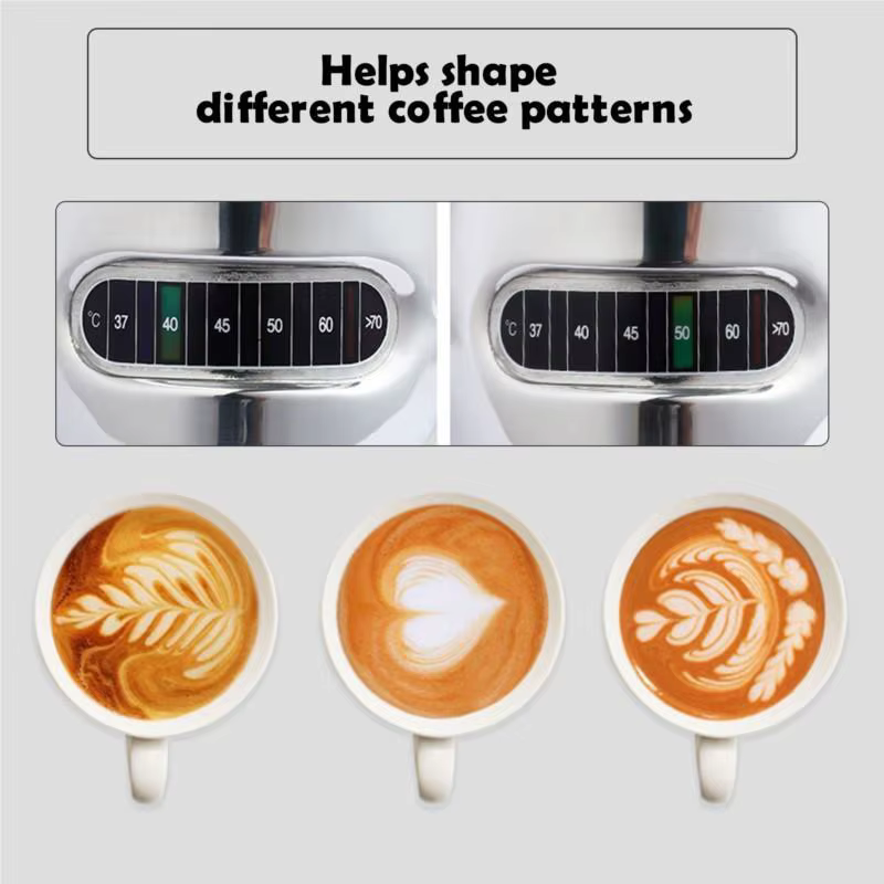 350/600ml Latte Pull Cup avec autocollant de température en acier inoxydable avec la tasse de mousse de lait