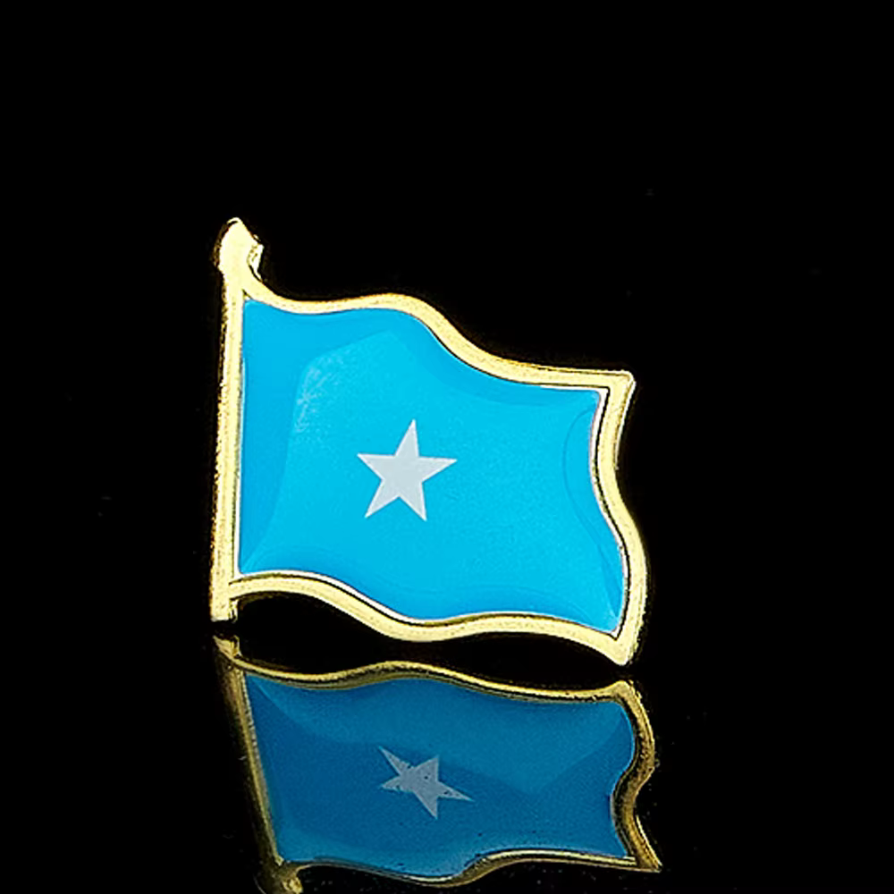 Broche insigne en émail plaqué or, République fédérale de Somalie, Pays agitant la sensation nationale, Broche de courtoisie, Afrique