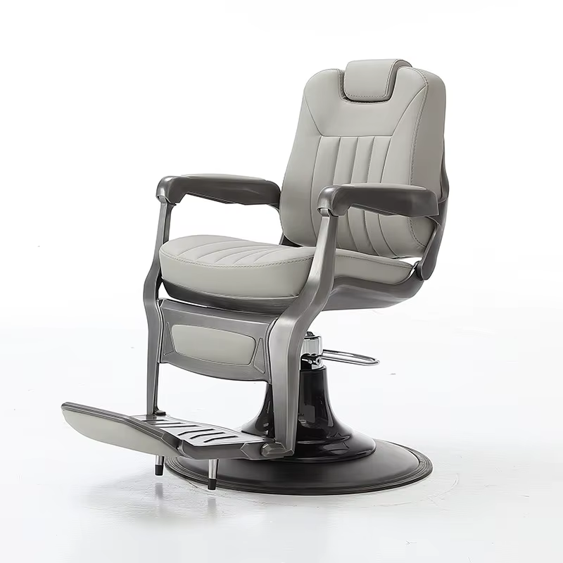 Design de barbier esthétique ergonomique, organisateur professionnel confortable, chaise de barbier au sol, meubles modernes Friseur Stuhle