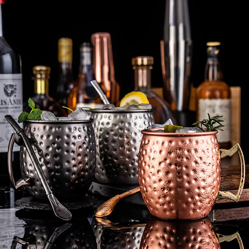 Tasse de mule de moscou en acier
