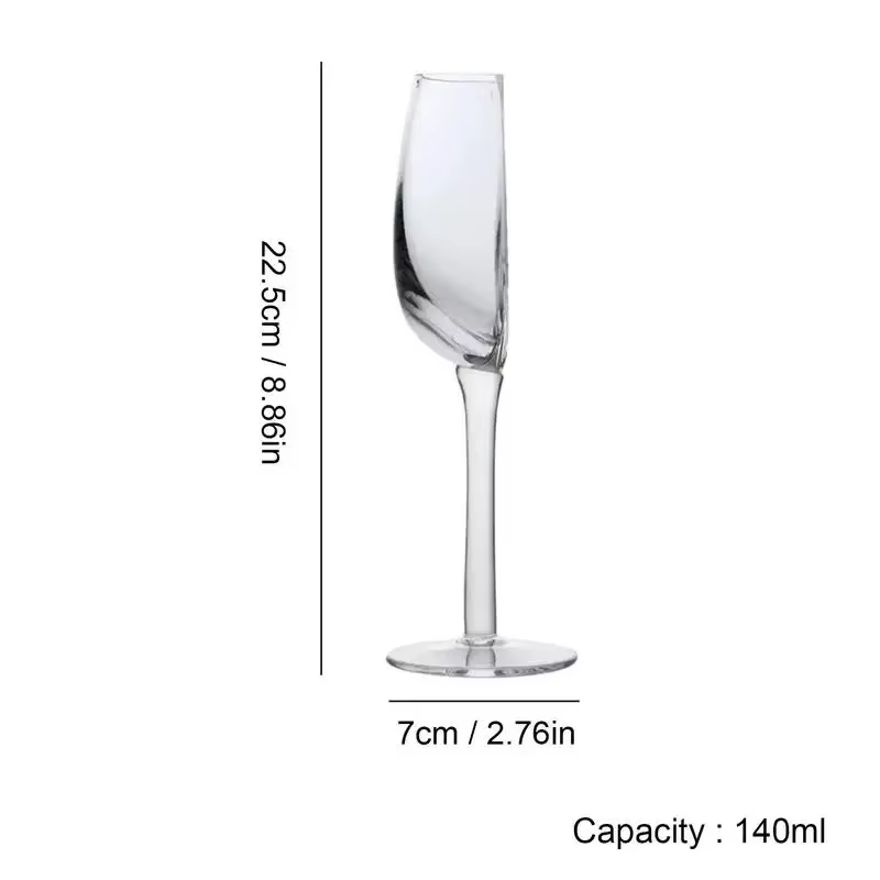Verre à vin demi-rond en cristal