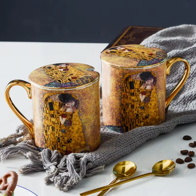 Klimt Kiss tasses à café os chine