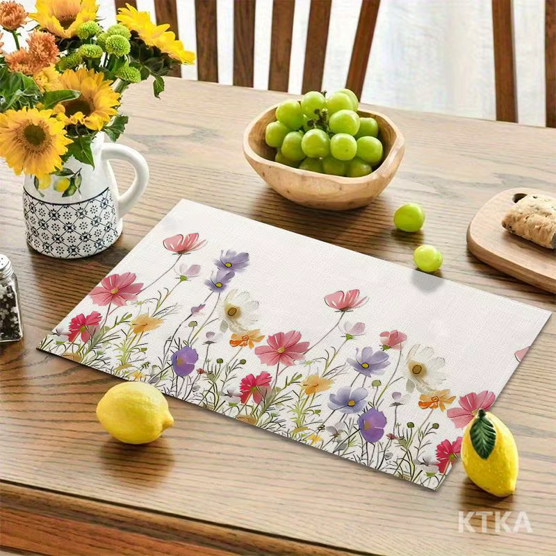 4 pièces, petits sets de table floraux de style Ins
