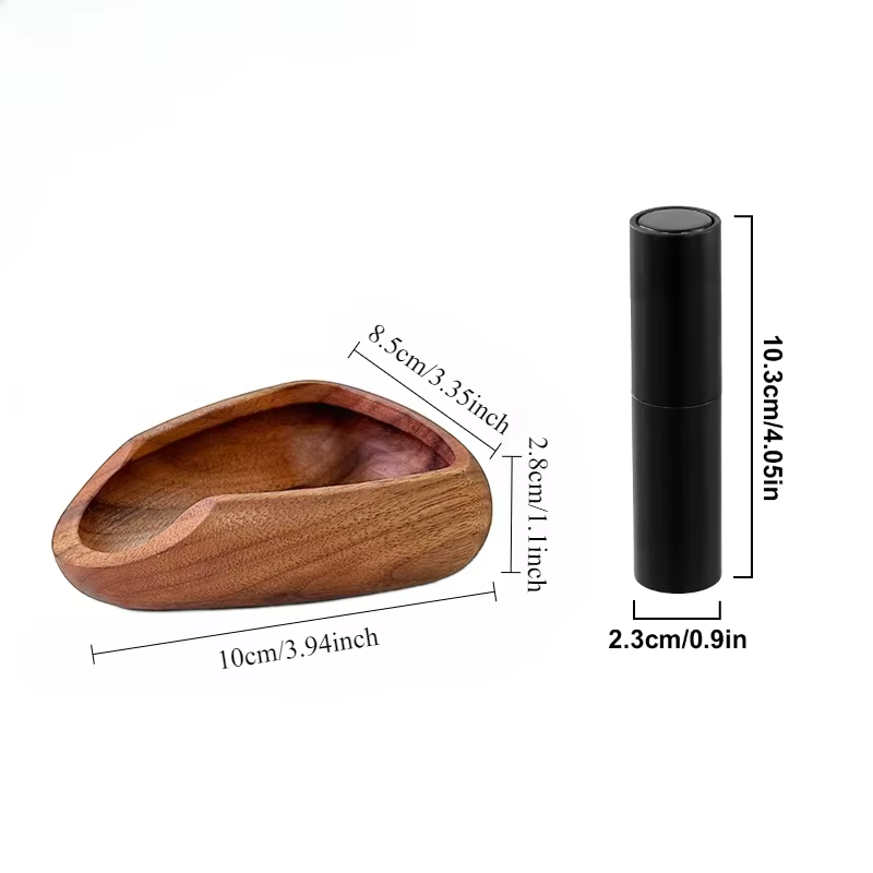 Tasse doseuse de grains de café en bois multifonctionnelle et flacon pulvérisateur léger