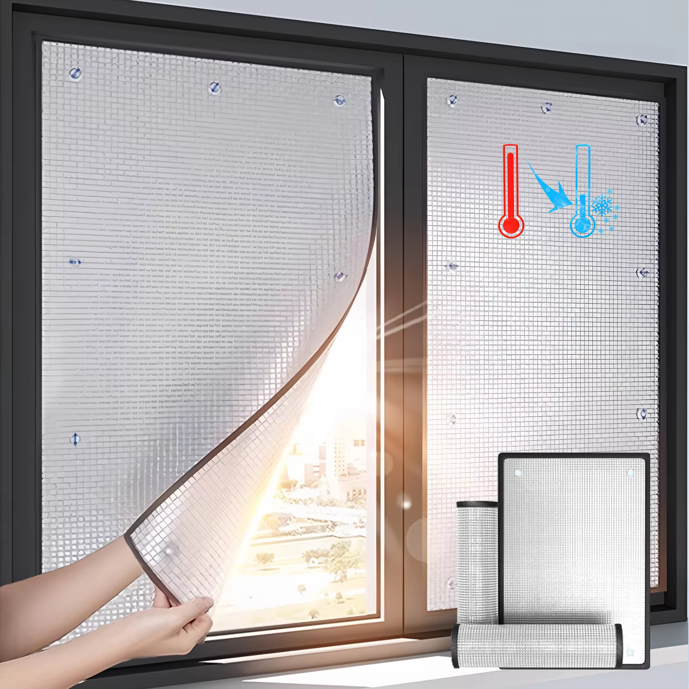 Film de fenêtre occultant pour la maison, isolation pare-soleil, coussin en aluminium, balcon, chambre, voiture, verre, protection UV, outils d'écran de rideau