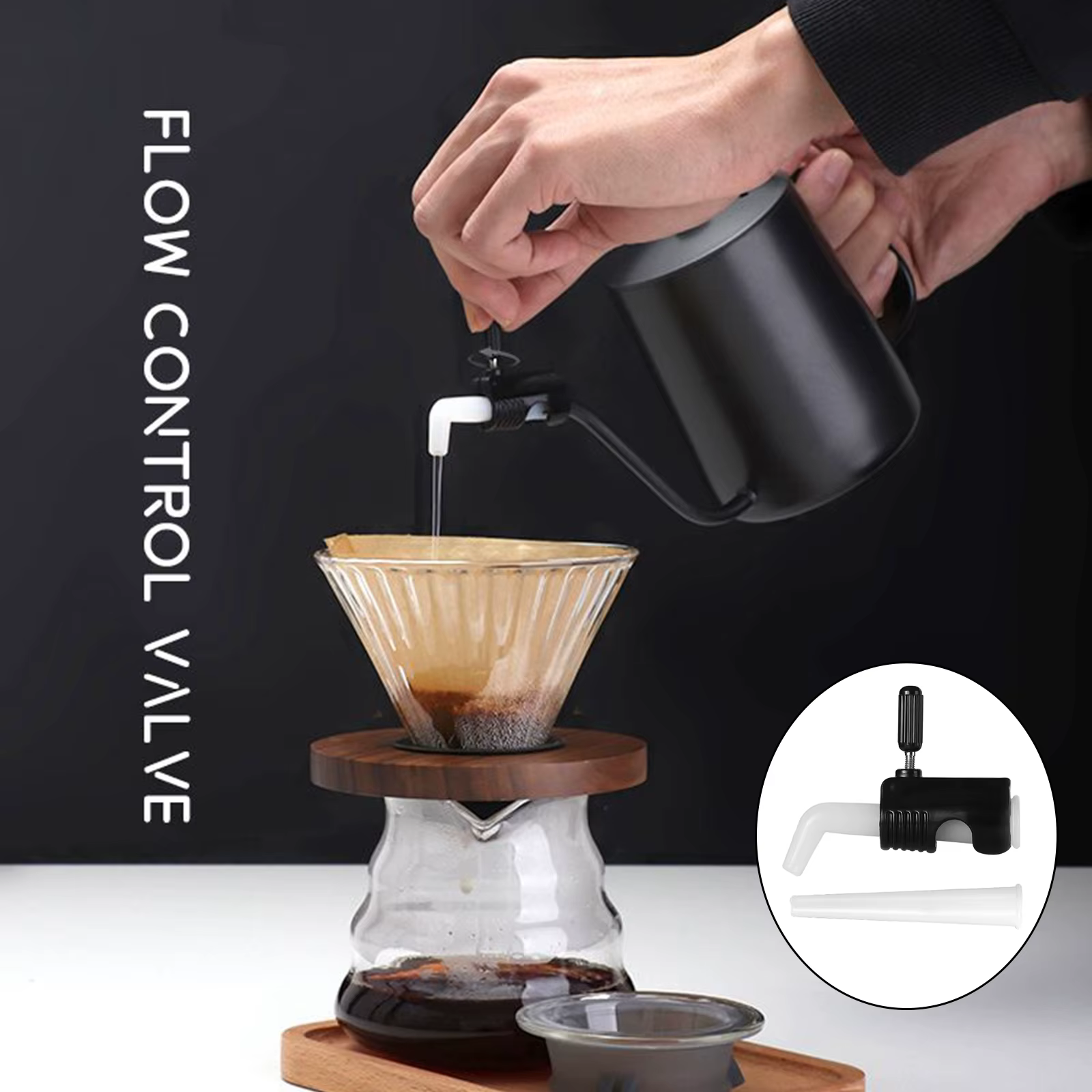 Coffeeware-Bouilloire goutte à col de cygne à bouche fine