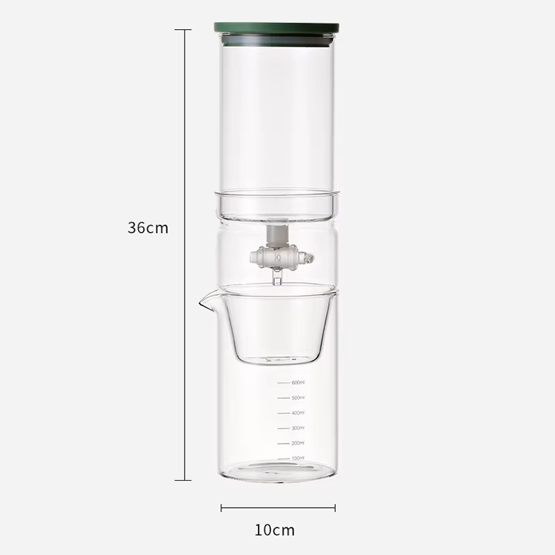 Cafetière à infusion froide de 600ml avec filtre goutte