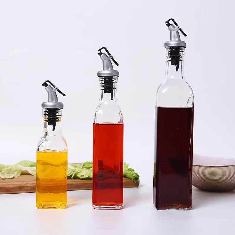 Bouteille d'huile d'olive en verre Transparent