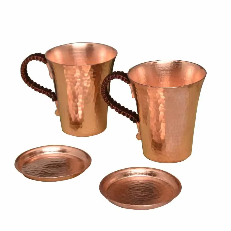 Mug de Mule de moscou en cuivre avec couvercle