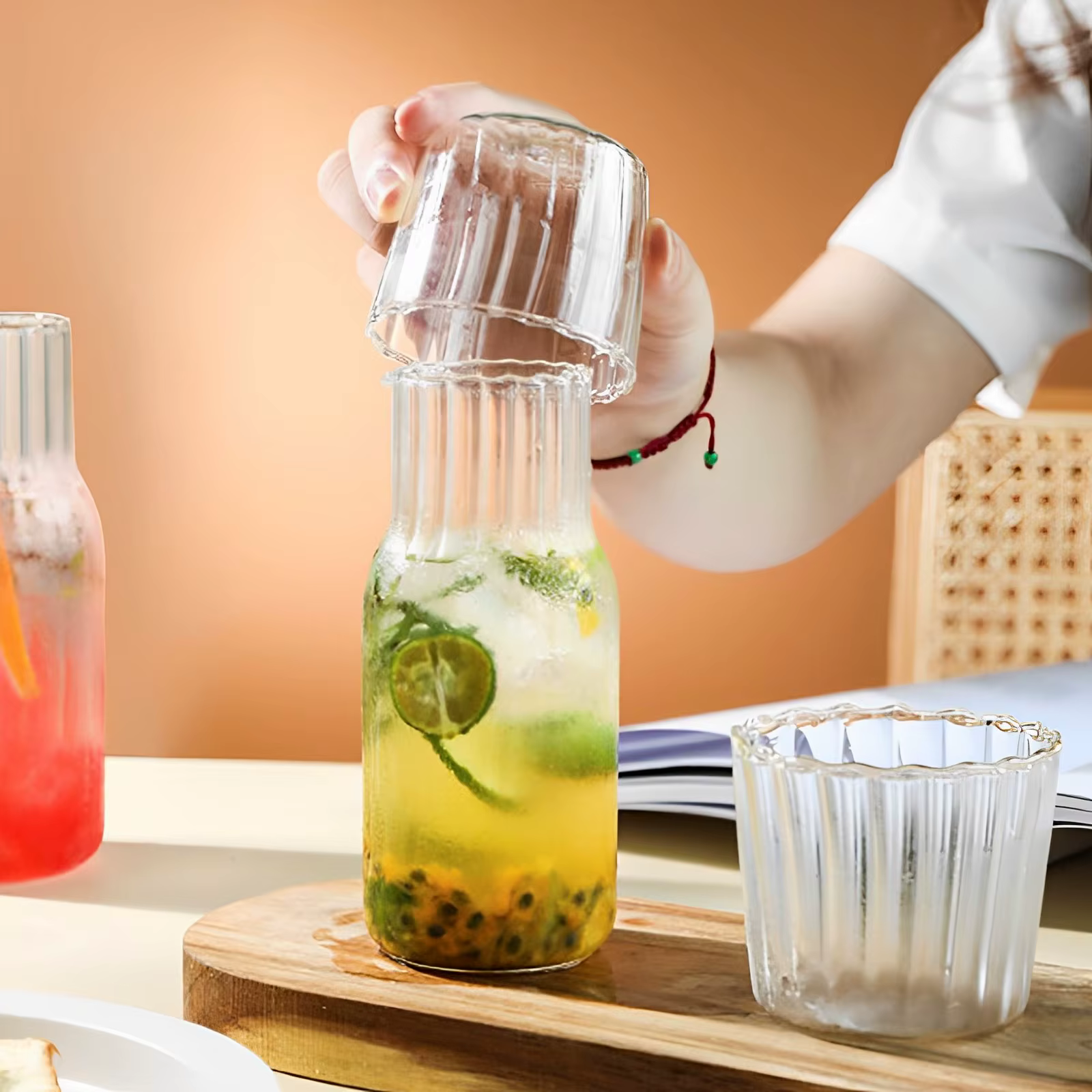 Ensemble de bouteilles d'eau en verre 550ML/600ML