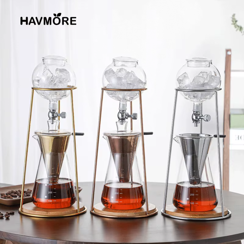 Cafetière froide manuelle en verre