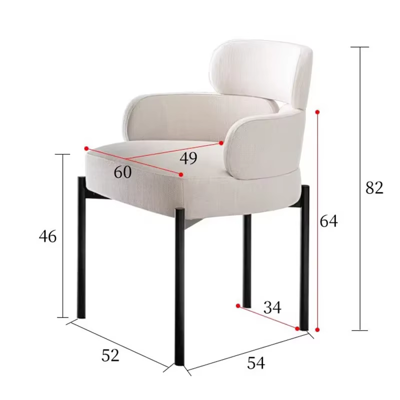 Chaises de Salle à Manger Ergonomiques Confortables et Modernes, Fauteuil d'Accent Esthétique, Mobilier de Cuisine en Cuir