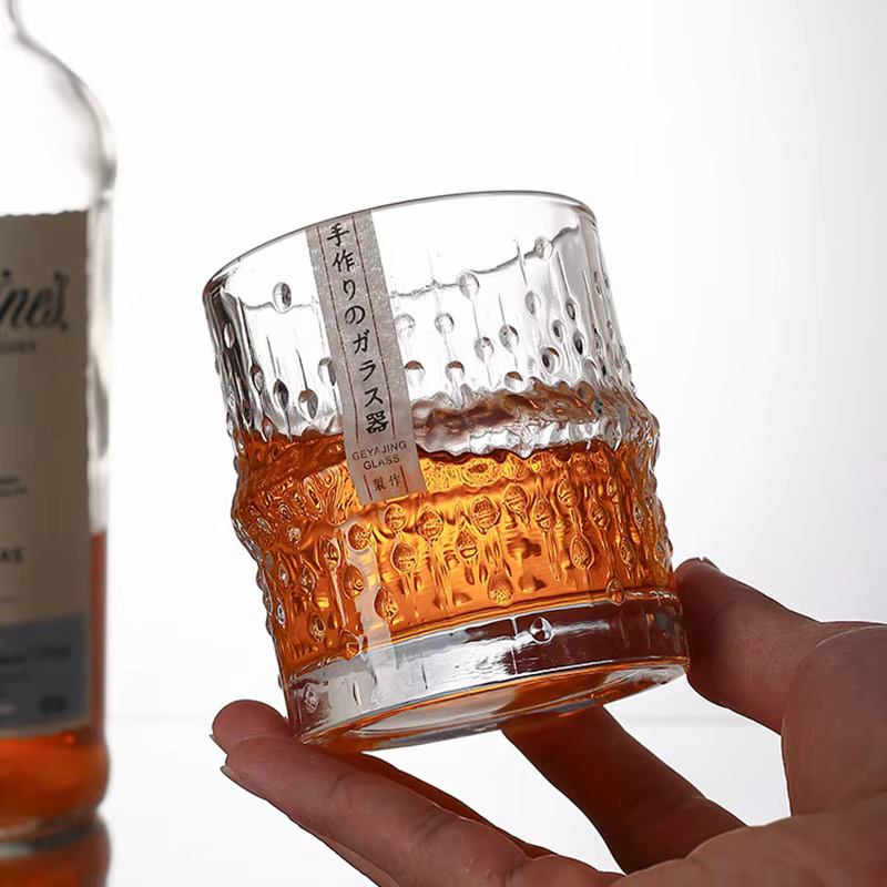 Verres à whisky à l'ancienne en bambou de style japonais