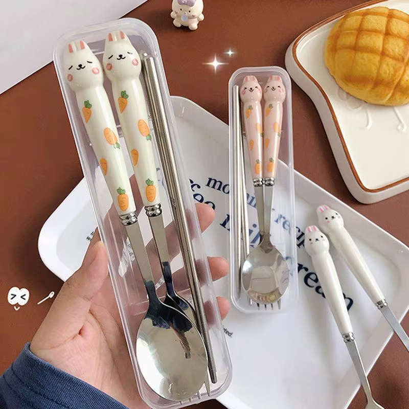 Ensemble de Couverts Mignons en Acier Inoxydable