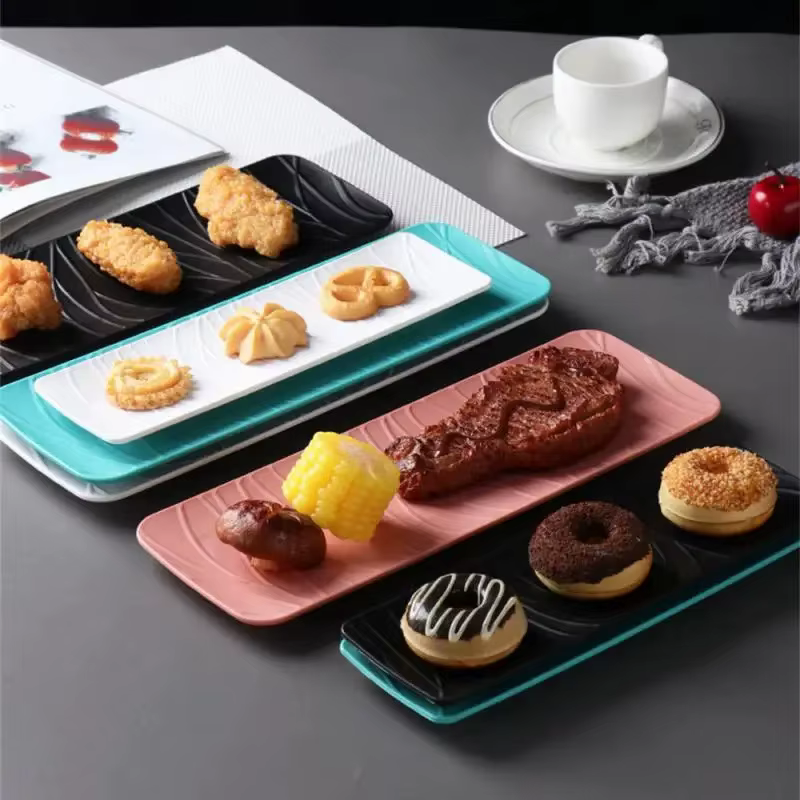 1 pièce Assiettes en céramique japonaises minimalistes à motif ondulé