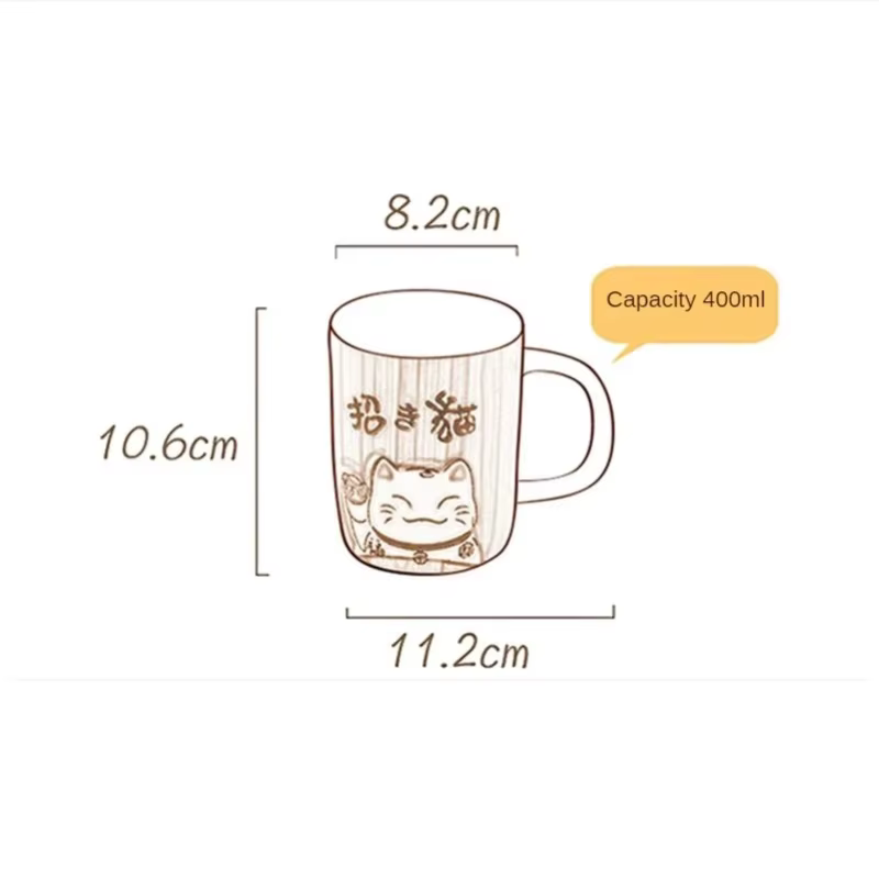 Tasse à eau en céramique de dessin animé japonais