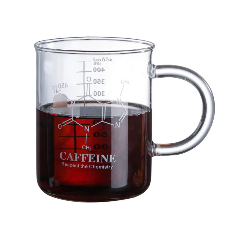Gobelet à caféine en verre Borosilicate
