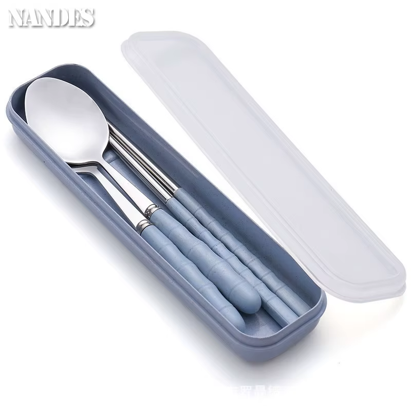 Ensemble de 3 couverts portables en acier inoxydable (fourchette