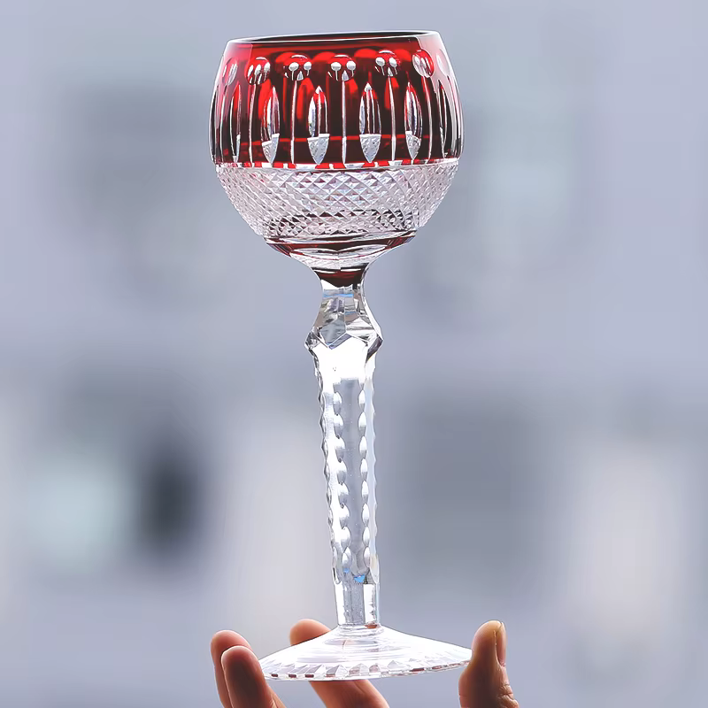 Verre de cristal de couleur rouge de qualité supérieure