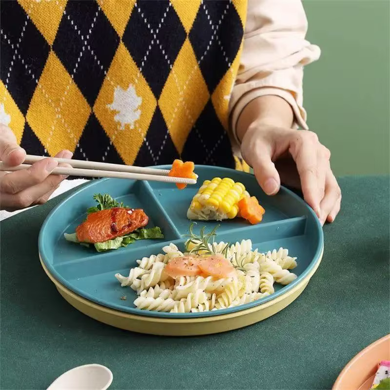 Assiettes rondes réutilisables pour adultes