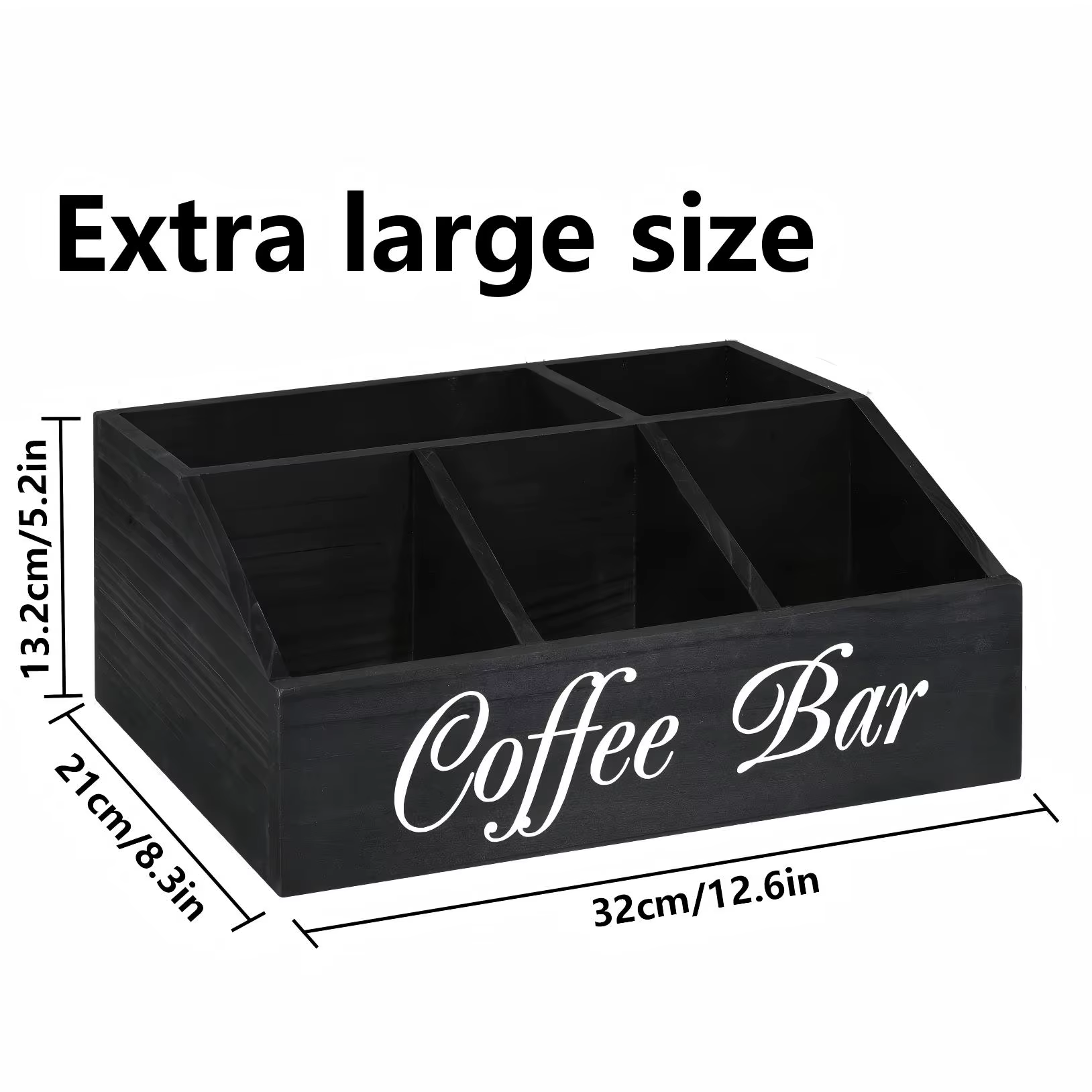 Panier de rangement en bois pour bar à café - Organisateur d'accessoires