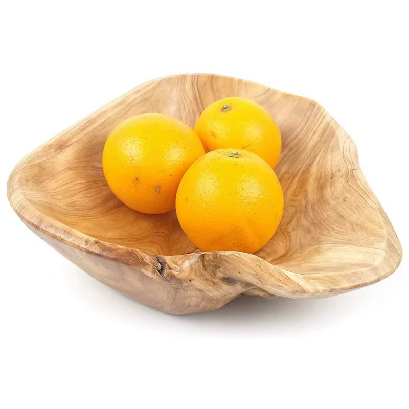 Bol de service de salade de fruits en bois