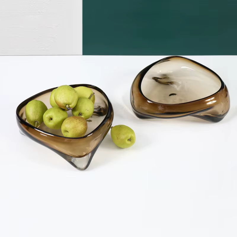 Plateau en verre Triangle géométrique
