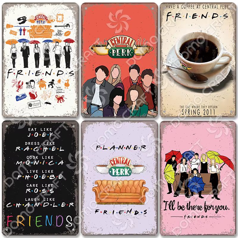 Plaque de café Vintage Friends